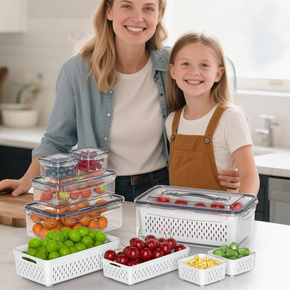 5 Pcs Fruit Storage Containers For Fridge - Image 7