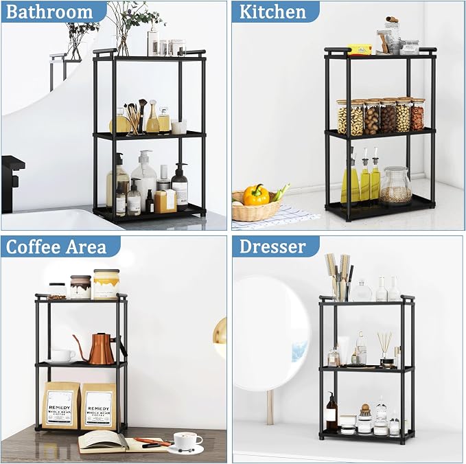 VOTZAAQ 3 Tier Bathroom Organizer Countertop, Stainless Steel Perfume Tray and - Image 7