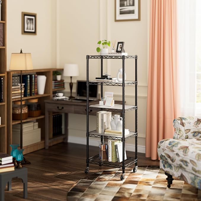 Golpart Small Shelves Storage Wire Metal Adjustable Shelf Unit - Image 8