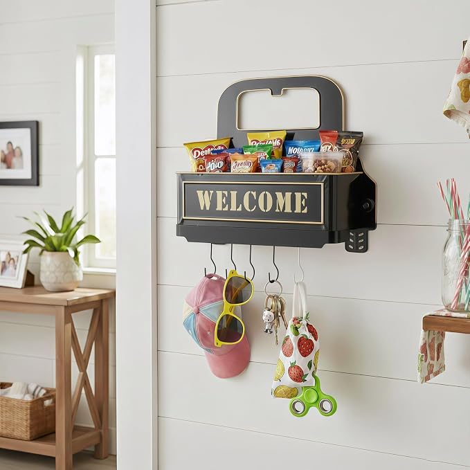 Truck Farmhouse Key Rack & Rustic Metal Wall Planter, Wall Mounted Flower Pot - Image 8