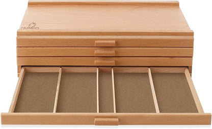 7 Elements 4 Drawer Wooden Artist Storage Supply Box - Image 5