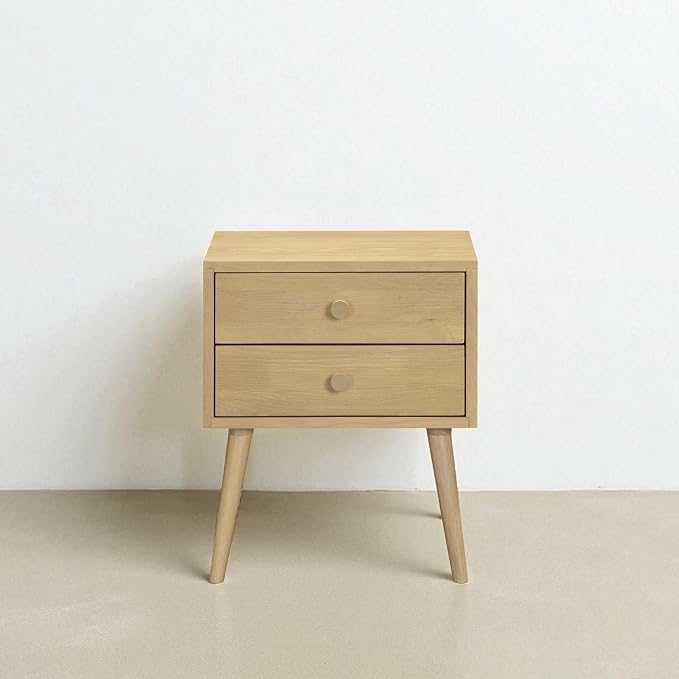NTC Lux Nightstand with 2 Drawers, Featuring Adaptable Design, 150 lbs Load by NTC