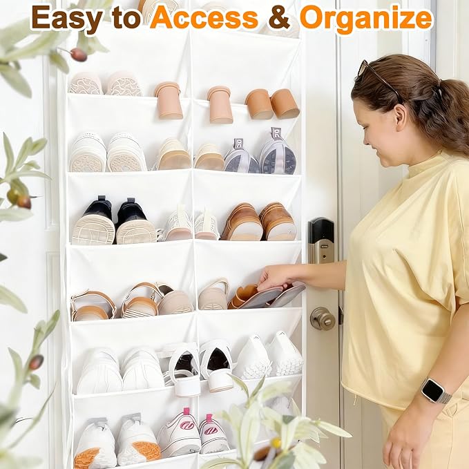 30 Pairs Over the Door Shoe Organizer, 10-Tier Door Shoes Rack Storage - Image 5