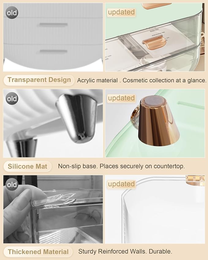 Makeup Organizer Countertop, Skincare Holder Bathroom Counter Organizer - Image 3