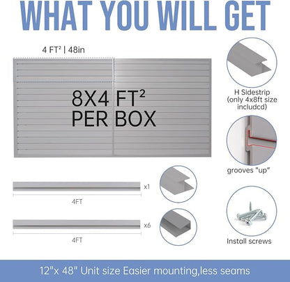 Slatwall Panels Garage Slat Wall Storage Systems 4'x 8', Slat Wall Paneling - Image 4