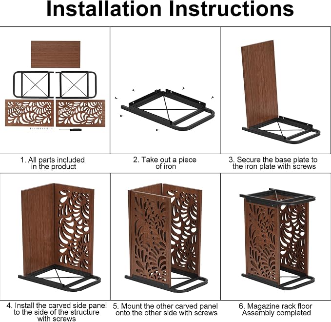 Magazine Holder, Magazine Rack Floor, Wood Magazine File Holder, Magazine - Image 9