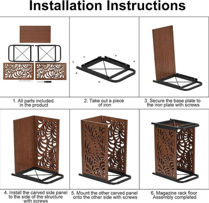 Magazine Holder, Magazine Rack Floor, Wood Magazine File Holder, Magazine - Image 9