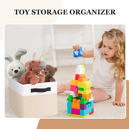 Criusia 6 Pack Large Toy Box Chest, Collapsible Sturdy Toy Storage Organizer - Image 3
