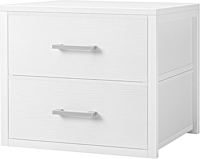 BOLUO Stackable Storage Drawers Closet Organizers and Storage Fabric White 2 by BOLUO