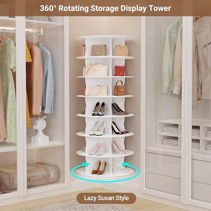 7-Tier Rotating Standing Shelf Unit - Image 3