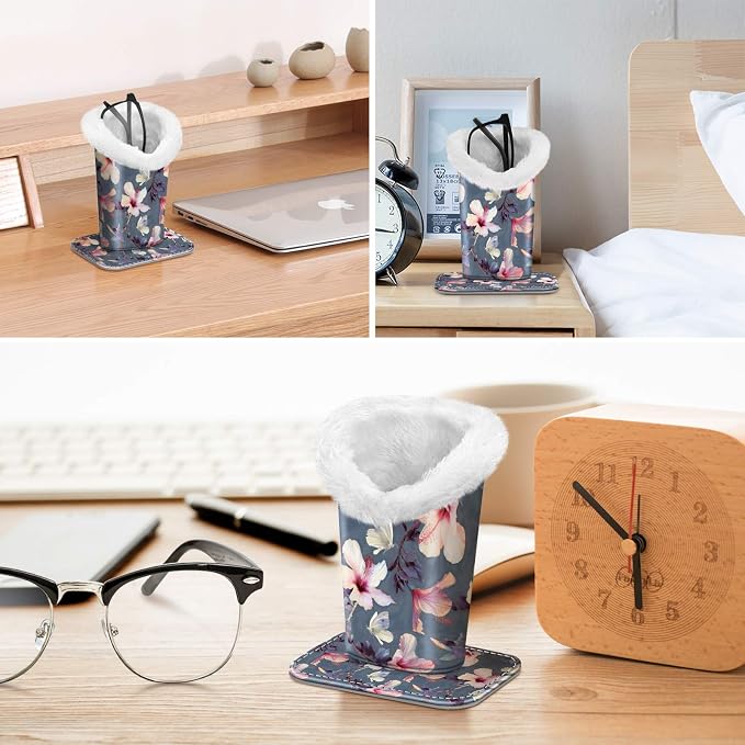 Fintie Plush Lined Eyeglasses Holder, Glasses Stand Case, Anti-scratch Glasses - Image 6