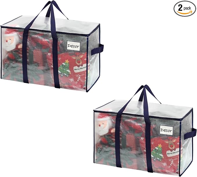 VENO 2 Pack Moving Bags and Large Christmas Storage Bins by Veno