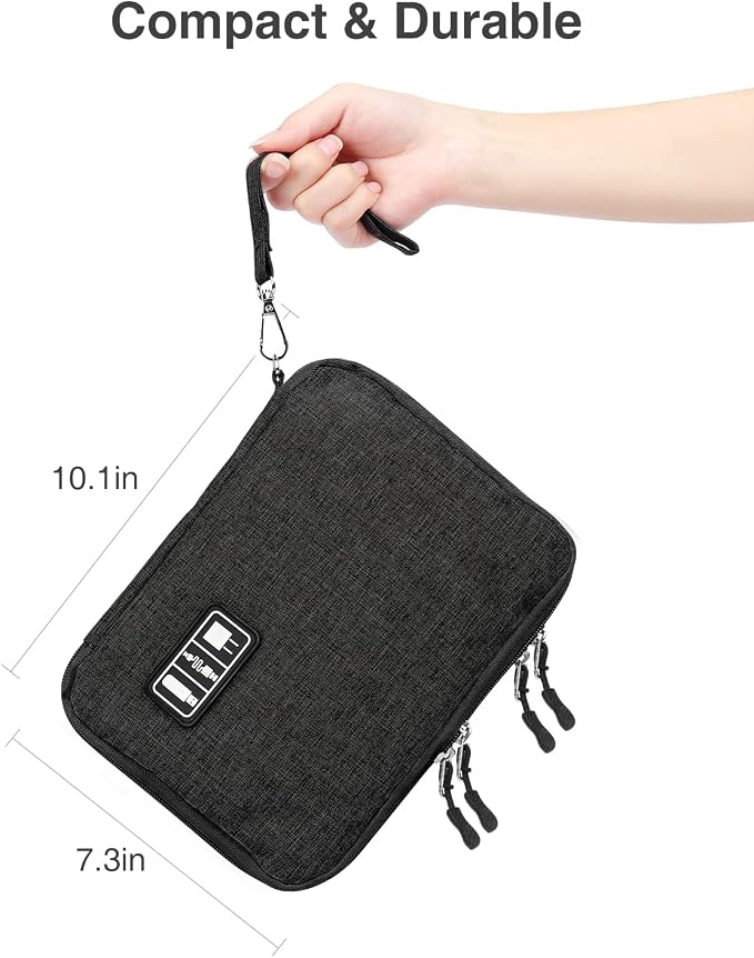 Luxtude Electronics Organizer, Portable Cable Organizer Bag - Image 4