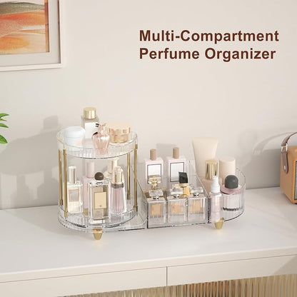 Makeup Organizer Countertop for Vanity, Rotating Perfume Tray - Image 6