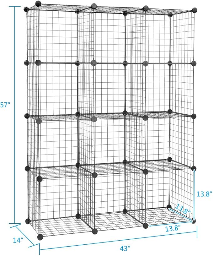 12 Cube Storage Organizer, Closet Storage Shelves - Image 3