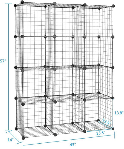 12 Cube Storage Organizer, Closet Storage Shelves - Image 3