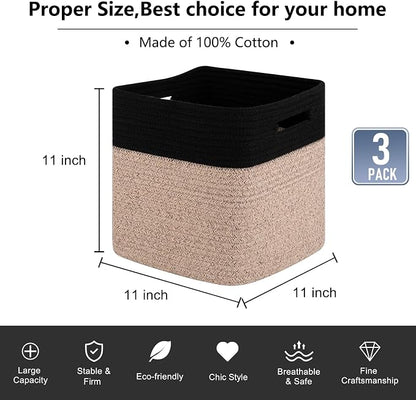 OIAHOMY Cube Storage Basket, 11-Inch Cube Basket - Image 3