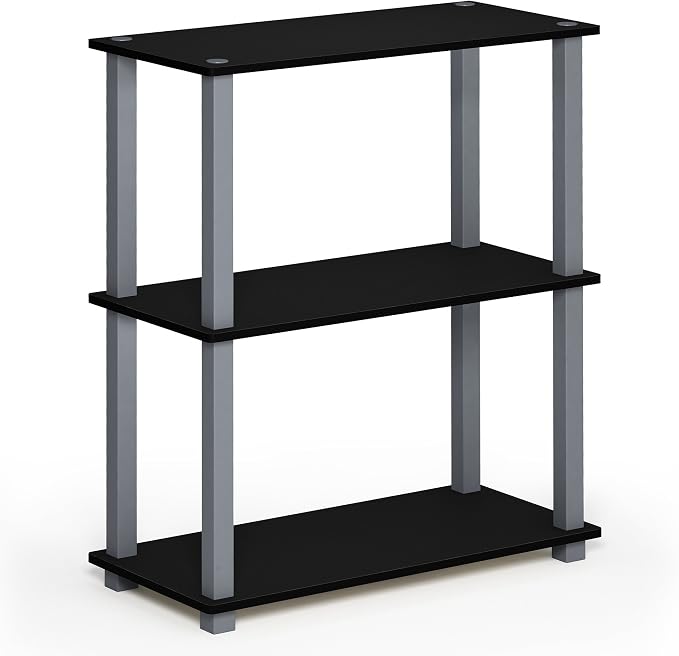 Furinno TURN-S-TUBE Storage Shelves, 3-Tier Book Shelf, Corner Shelf, Toolless - Image 5