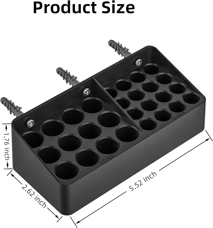 Wall Mounted Battery Storage Manager, Battery Storage Rack Suitable - Image 2