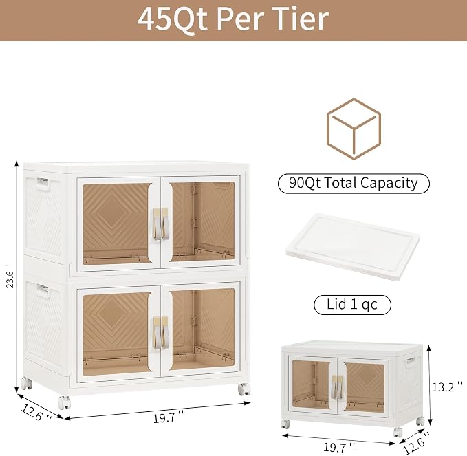 Large Clear Stackable Storage Bins - Image 3