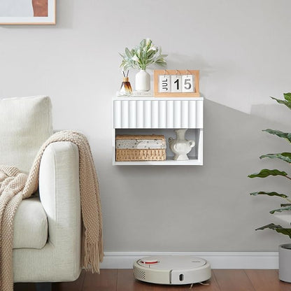 Floating Nightstand with Fluted Drawer - Image 7