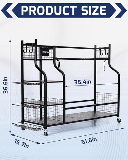 Golf Storage Rack, Garage Golf Organizer - Image 5