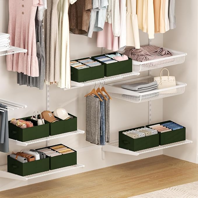 DIMJ Large Closet Shelf Organizer Bins 4 Packs - Image 7