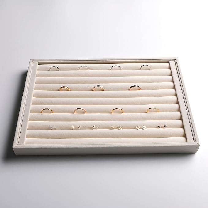 Frebeauty Stackable Velvet Jewelry Organizer Trays - Image 5
