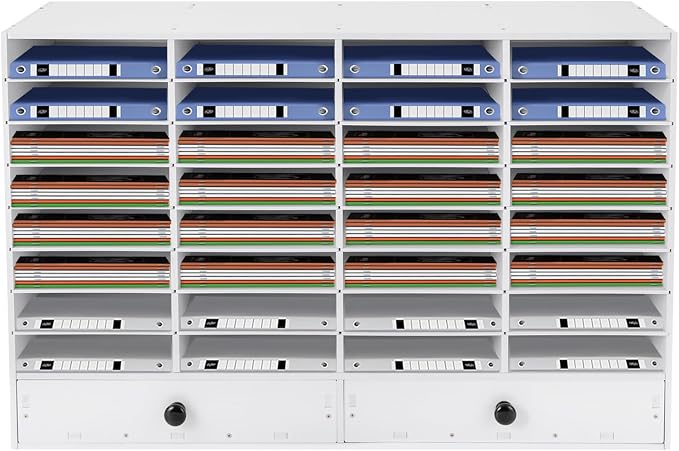 Literature Organizer 32 Slots Office Mailbox Cubbies PVC Desk Mail Sorter by Unknown