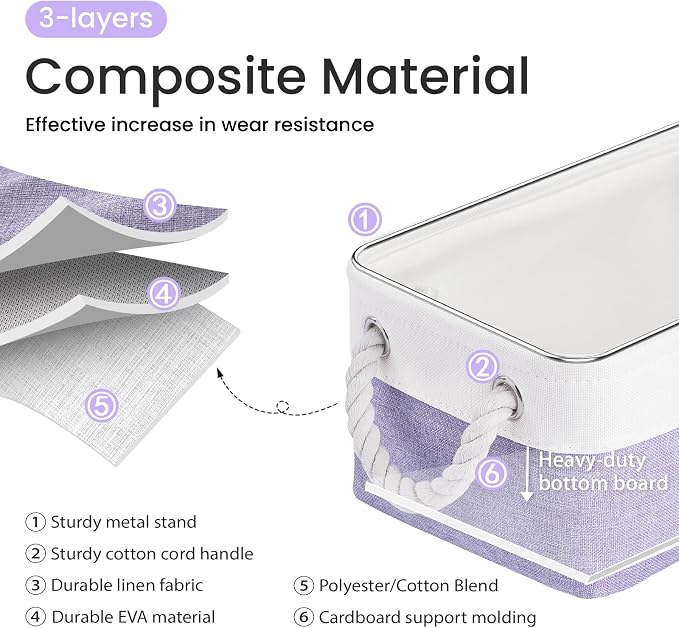 11.8x7.9x5.2 Inch Fabric Small Storage Bins - Image 2