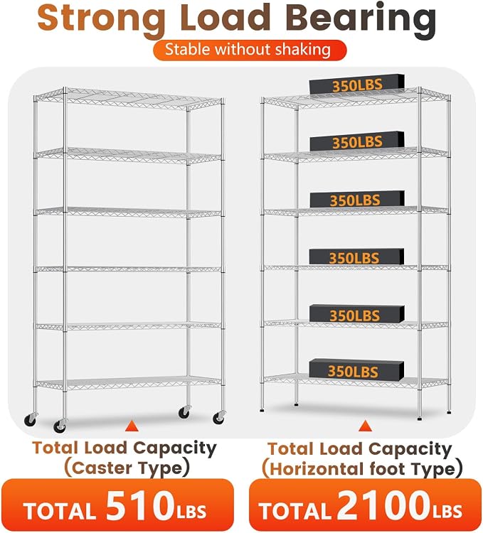BestOffice | 6-Tier Wire Storage Shelves - Image 5