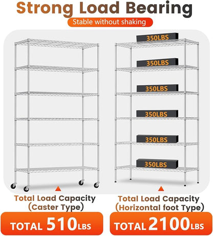 BestOffice | 6-Tier Wire Storage Shelves - Image 5