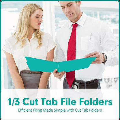 File Folder, PANDRI 120 Pack File Folder, 1/3 Cut Tab, Letter Size, Filing - Image 6