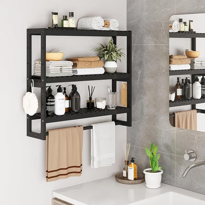 RRX Bathroom Shelf Storage Organizer, Shelf 3-Tier Adjustable Layer, - Image 2