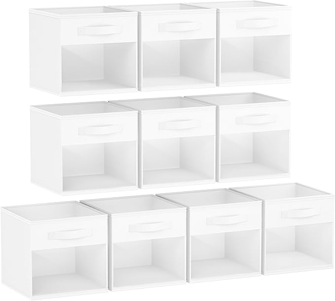 DIMJ Storage Cubes, Cube Storage Bin, 10 Pack Foldable Storage Cubes by DiMJ