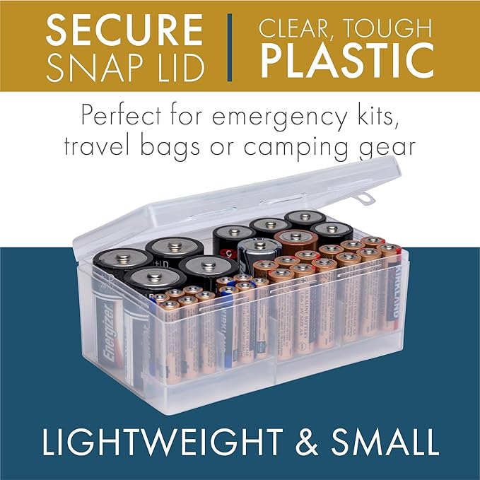 Dial Industries Battery Storage Organizer Case, 12 AAA, 12 AA, 6 C, 4 D - Image 2