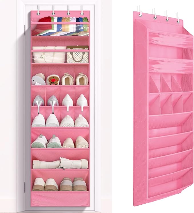 FENTEC 1 Pack 8 Shelves Over The Door Shoe Organizer, Shoe Rack by Fentec