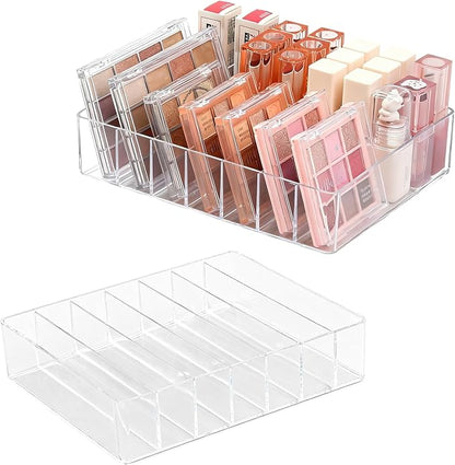 2 Pack Makeup Organizer for Eyeshadow Palette and Lipstick Organizer, 7 Section by Unknown