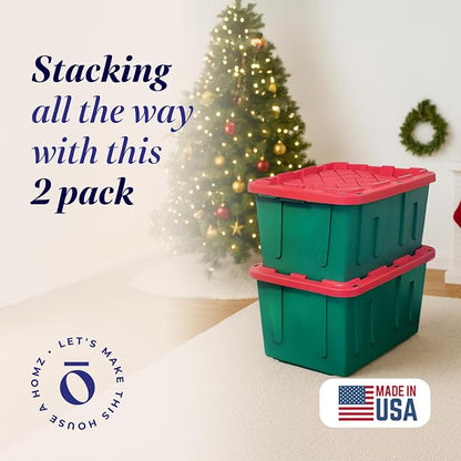 HOMZ 2-Pack Durabilt, Heavy Duty Plastic Storage Bins - Image 2
