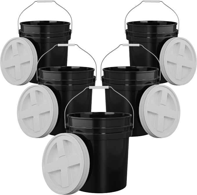 5-Gallon Black Bucket Pail by EconoHome