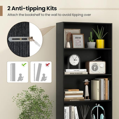Giantex 6-Tier Bookcase, Freestanding Storage Organizer w/Open Shelves - Image 7