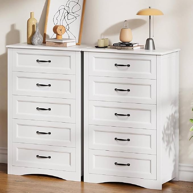 Gizoon 5 Drawer Dresser, 43.3" Large Capacity Storage Cabinet - Image 8