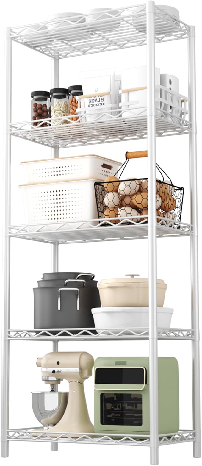 HOMEFORT 5-Tier Wire Shelving 5 Shelves Unit Metal Storage Rack Durable by HOMEFORT