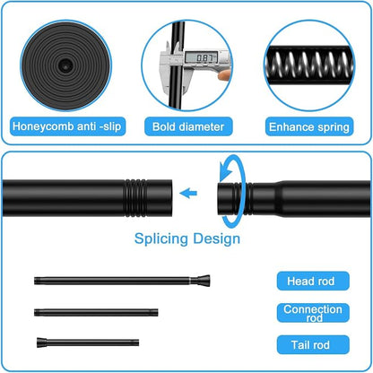 2 Pack Spring Tension Rod, Adjustable 28-49 Inch No Drill, Fits Windows Kitchen - Image 6