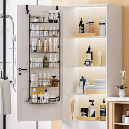 Delamu Over the Door Pantry Organizer, 6-Tier Metal Pantry Door Organization - Image 6