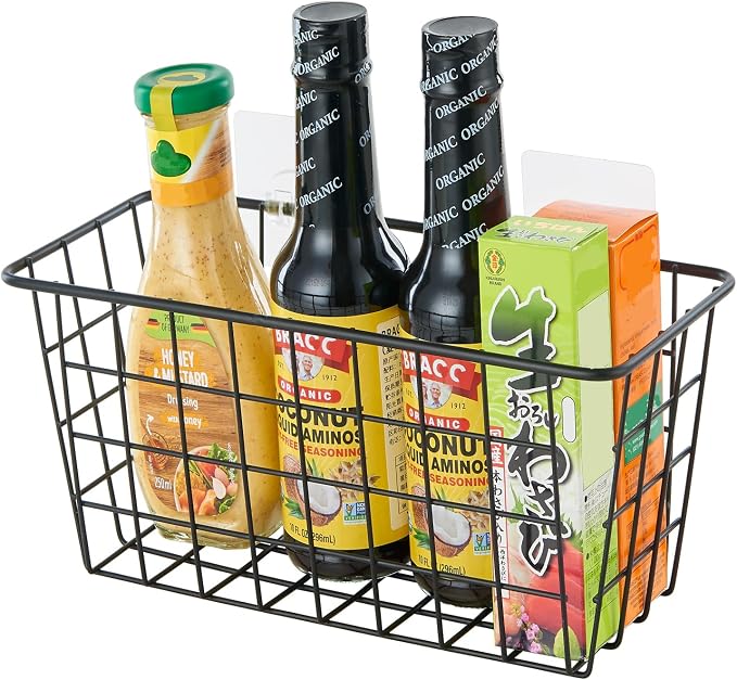 JUNCHU CHERRY 2 Pack Hanging Storage Basket, Bathroom Basket, Household Goods - Image 8