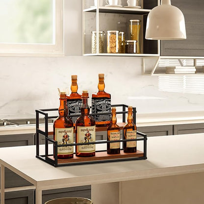 THYGIFTREE Coffee Syrup Rack Organizer 2-Tier 10 Syrup Bottles Holder Stand - Image 7