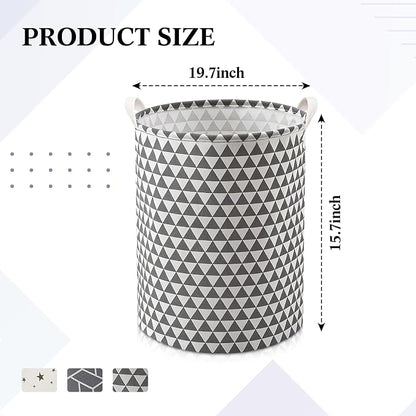 Patelai 3 Pieces Large Laundry Hamper Round Collapsible Organizer Storage Bin - Image 2