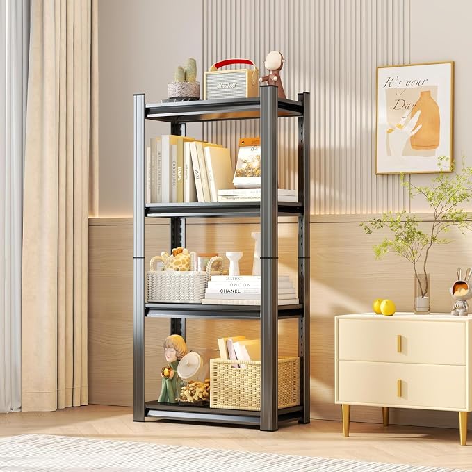 Storage Shelves, Garage Metal Shelving Unit, Adjustable, Double-Layer Column - Image 5