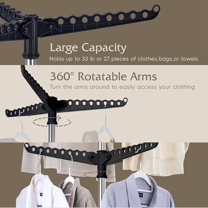 Beaudaily Clothes Drying Rack, Foldable 74.8-Inch Laundry Drying Rack, Indoor 2 - Image 5